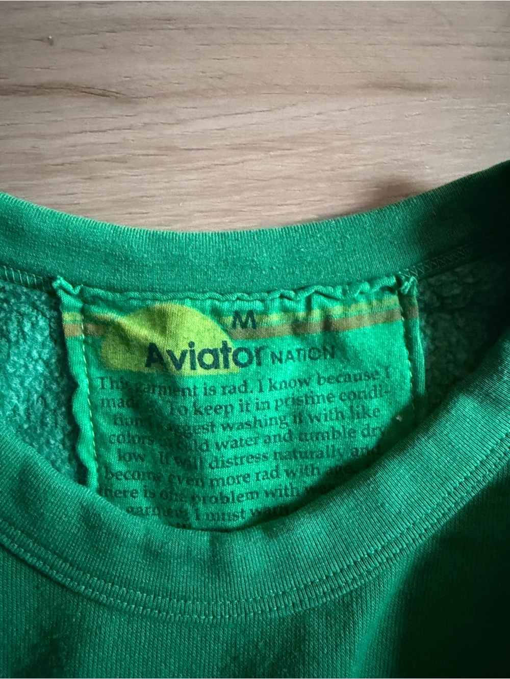 Green Aviator Nation Austin TX Graphic Crewneck Sweatshirt - Picture 2 of 2